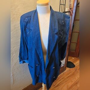 Vintage The French Fact Blazer – Embroidered Statement Jacket